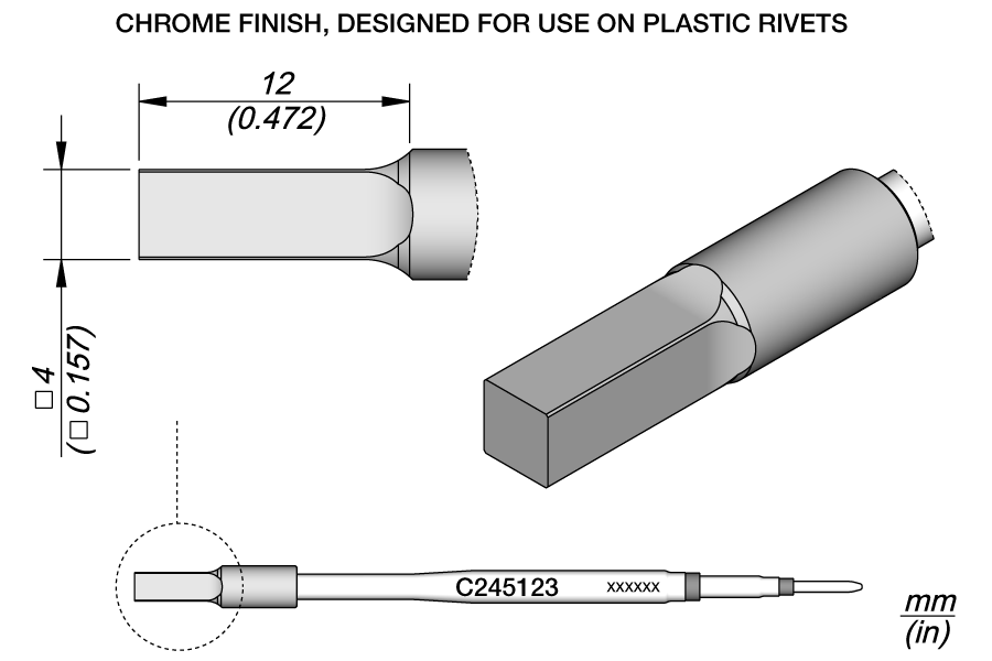 C245123 - Heat Staking Cartridge 4 x 4